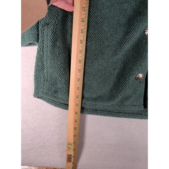 Black Diamond Fleece Button Coat Jacket Women's Medium Green Black USA Outdoor - Picture 5 of 10